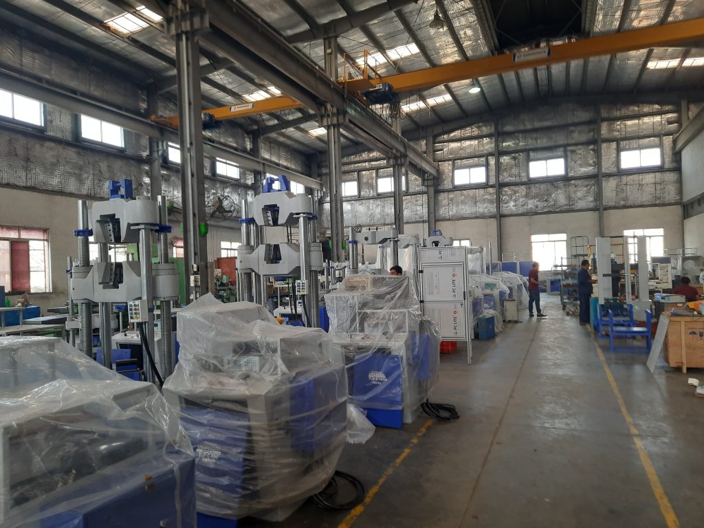 fsa material testing machine manufacturing factory india FSA manufacturing facility with Universal Testing Machines and material testing equipment under production